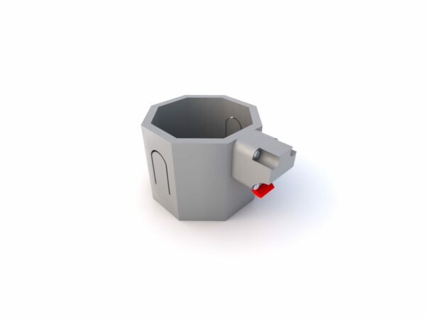 Leg socket + pin for Pro frame